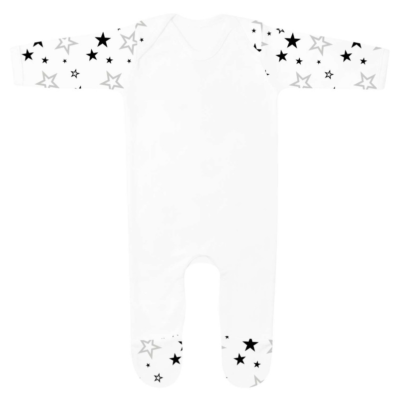 Baby Rompersuit in Black Star Print